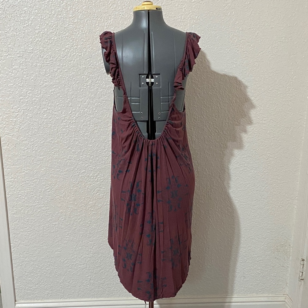 Free People Burgundy High Low Dress